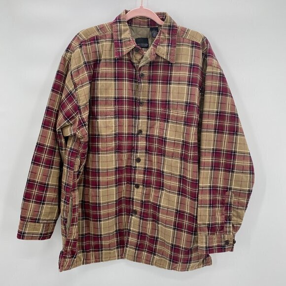 Thomson Shirtmakers Plaid Quilted Shacket Men’s Size L - Picture 1 of 11